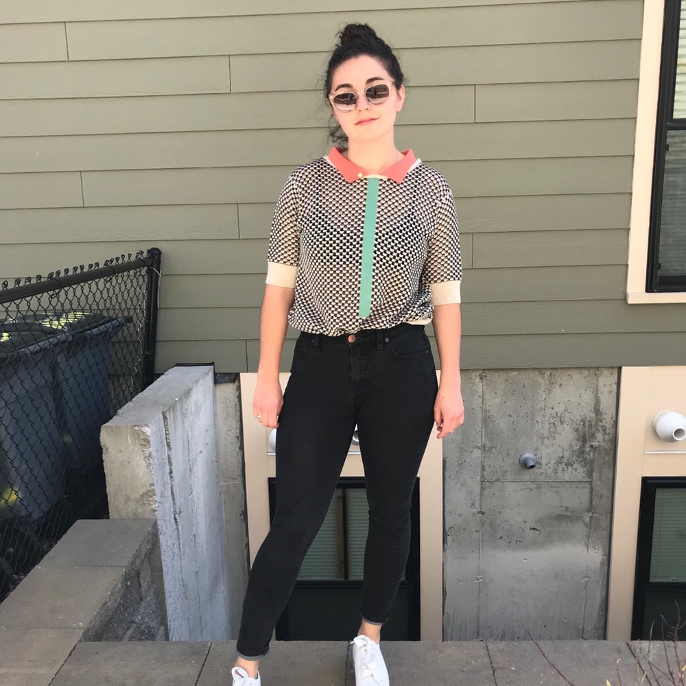 cop.copine Knit mesh top